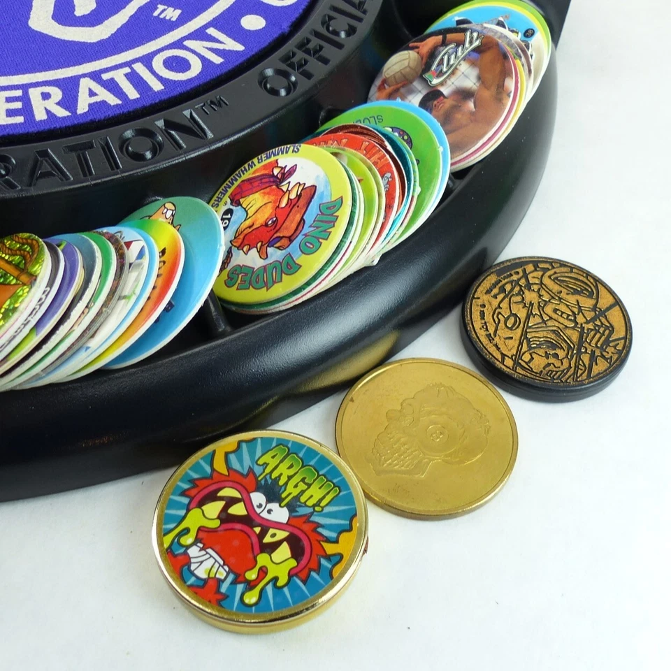 批量 100 件 Pogs,6 个 Slammers,即用锦标赛游戏板和垫 — 第 3/4 张图片