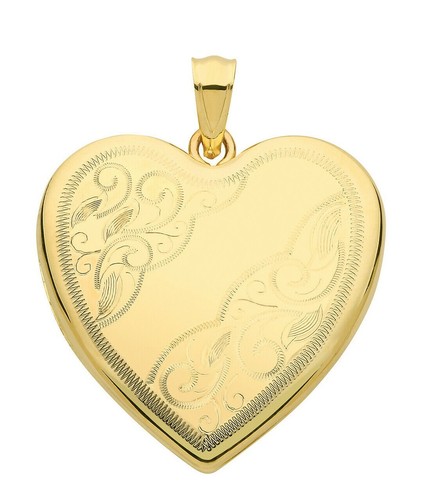 Yellow Gold Heart Locket Solid 9 Carat 