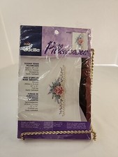 Bucilla Pillowcase Kit Elegant Roses Cross Stitch Standard Embroidery 65253 NEW