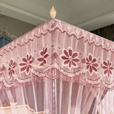 Bed Canopy Anti Mosquito Bed Netting Embroidered Valances With Frames Queen King