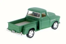 5" Kinsmart 1955 Chevy Stepside 3100 PickUp Truck Diecast Model 1:32 Matte Green