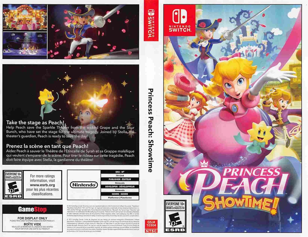 Nintendo Switch PRINCESS PEACH SHOWTIME store display box art | eBay