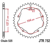 36T 525 Rear Sprocket For Ducati 916SPS 996 796 Monster 1100 820 Hypermotard 939 - Imagem 2 de 2