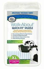 NEW Dog MUZZLE Four Paws Quick Fit Black Fits Sizes 5-XL Comfee Washable Fabric