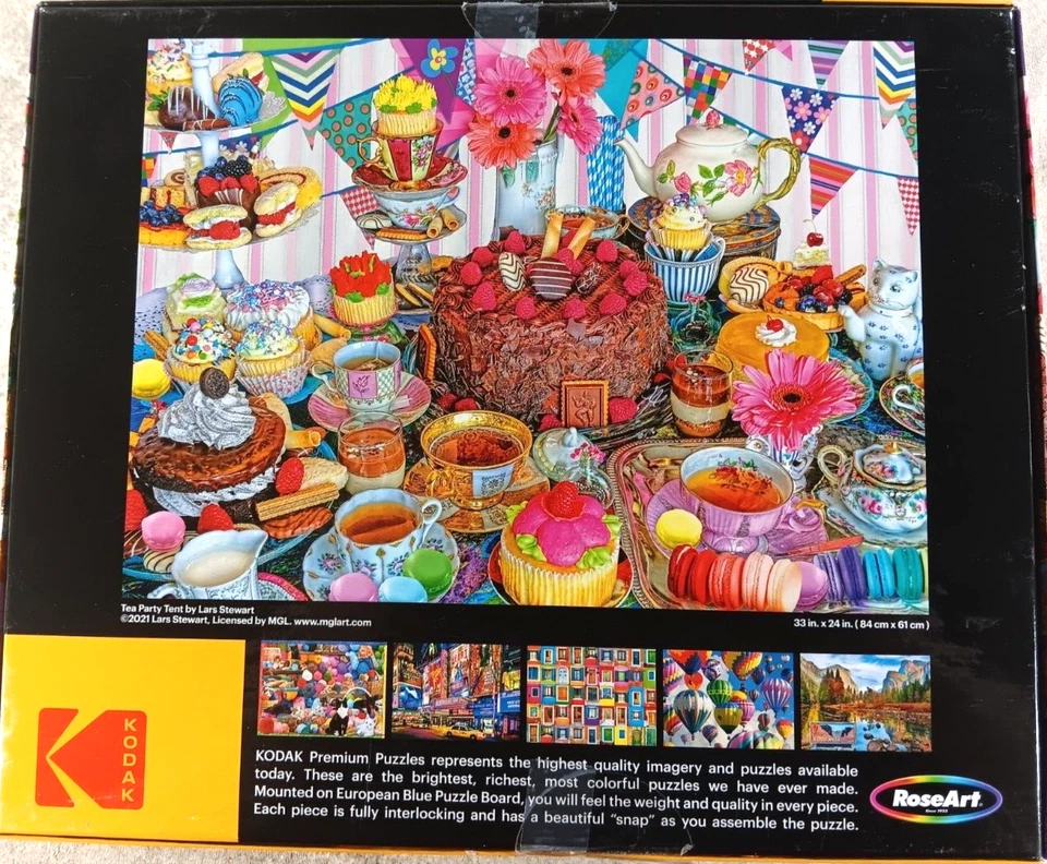 Tea Party Tent 1500 Piece Jigsaw Puzzle & Poster Lars Stewart Kodak by RoseArt - Image 3 of 4