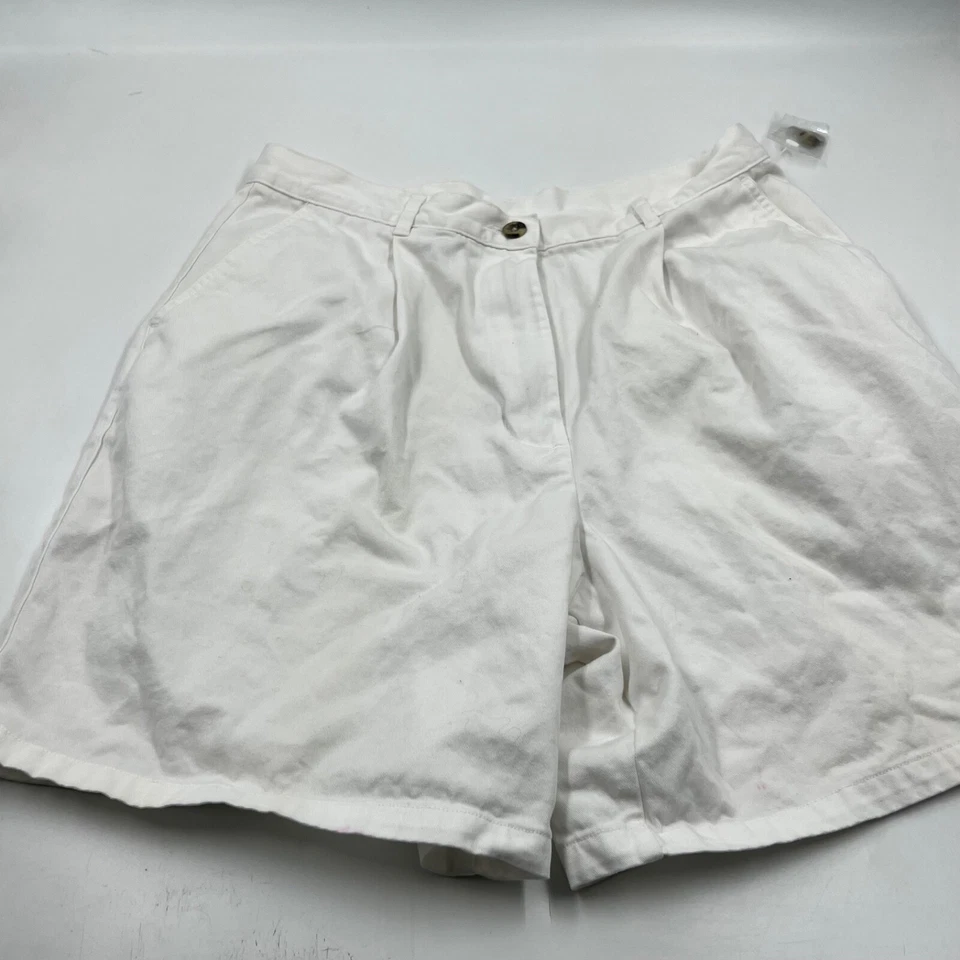 Bermudas Charter Club para mujer talla 12p pequeñas blancas algodón elástico botón Foto 2 de 4