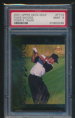 TIGER WOODS 2001 UPPER DECK GOLF TIGER’S TALES #TT13 PSA 9 MINT