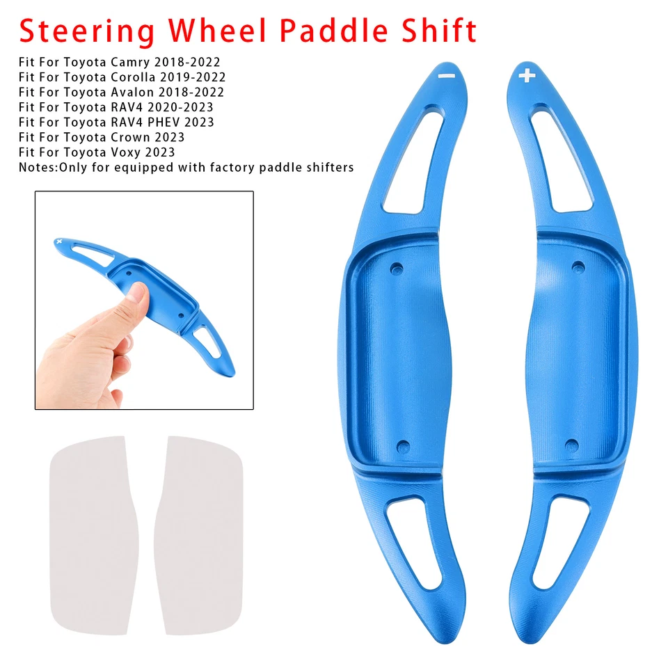 Extensión de palanca de cambios de volante para Toyota Camry Avalon aluminio azul Foto 2 de 4