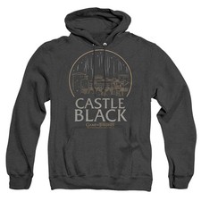 Game Of Thrones Castle Black Heather Mens Hoodie Black Officially Licensed