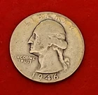 1946 D Washington Quarter 25c Denver 90% Silver US Coin .1808 Ounce Silver