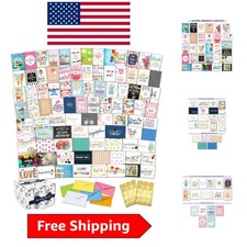 Modern 100-Pack Assorted Greeting Cards 5x7 with Envelopes Stickers