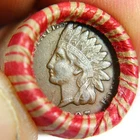 1907 Full Liberty Indian Cent On End of 50 Coin Wheat Cent Roll - Exact Lot 1449