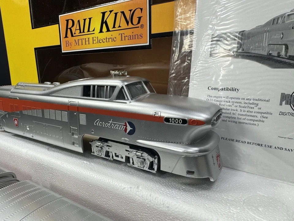 MTH RailKing 30-2210-1 PRR Aerotrain diesel passenger set PS 2.0 BCR NIB - Image 2 of 4