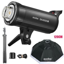 GODOX SK400II-V 400Ws Strobe Studio Flash Monolight Light 120CM Softbox Stand