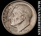 1947-D Silver Roosevelt Dime - Scarce  Better Date  No Reserve  #K2678