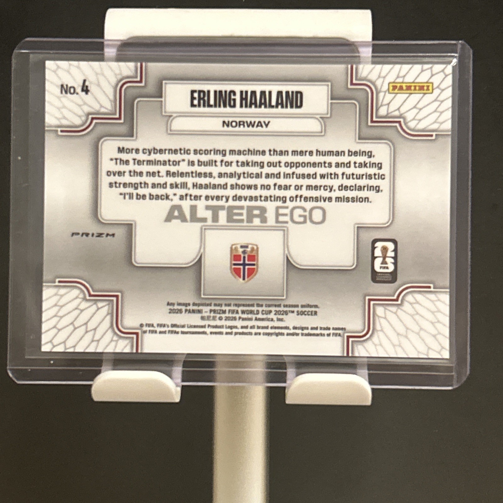 2026 Panini Prizm FIFA World Cup Erling Haaland #4 Alter Ego Case Hit SSP Norway view 2