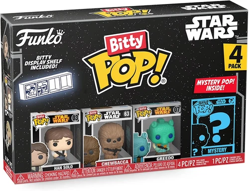 Funko Bitty Pop! Star Wars Han Solo 4 pack w/ Chewbacca Greedo & Mystery