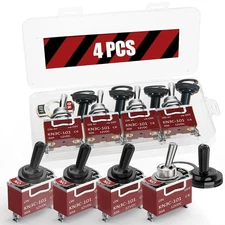 Waterproof Toggle Switch, Durable 12V 30A SPST 2Pin ON/Off Heavy Duty Waterproof