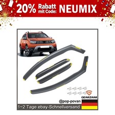 Windabweiser Regenabweiser Für Dacia Duster 2 Ab 2018 4-Tlg Set Rauchgrau