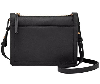 $195. Fossil Taryn Leather Crossbody Bag Black gold