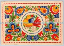 D303856 Ethnographic colourful folk motive S L Kostelnicek Grafa Czechoslovakia