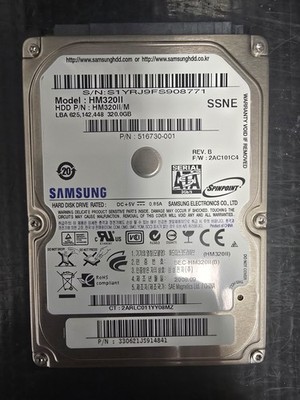 320GB Samsung HM320II 2.5'' HDD SATA Laptop Hard Drive HDD Tested Free Ship