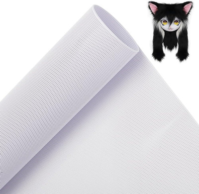 Fursuit Eye Mesh, 100x30cm Weißes Sublimiertes PVC-Netz, 0.8mm Wasserdichtes Bed