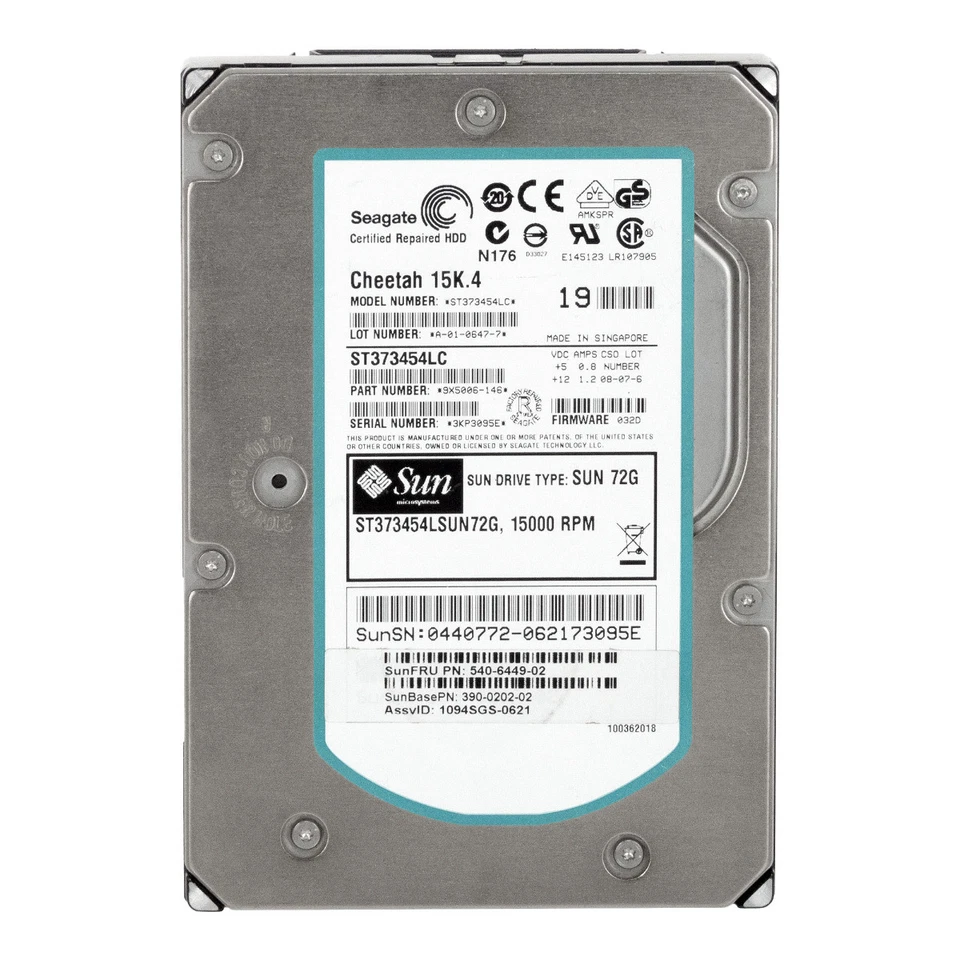 Hard Drive Sun 540-6449-02 ST373455LSUN72G 73GB SCSI U320 15K 16MB 3.5'' - Image 3 of 3