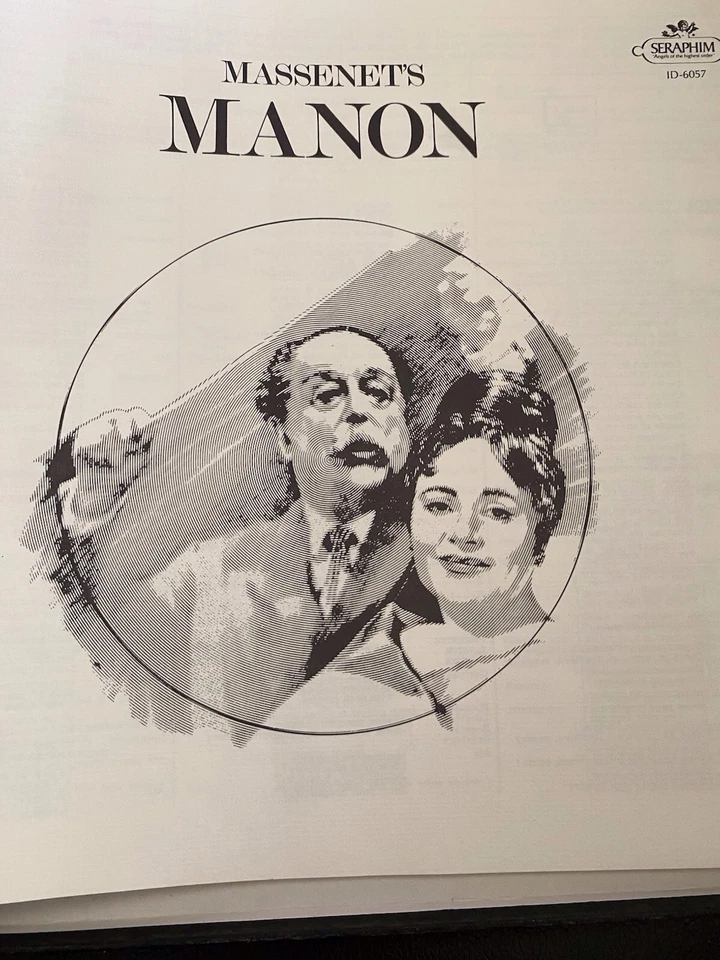 VICTORIA DE LOS ANGELES "Massenet's Manon"  4 Vinyl LP  Box Set Seraphim ID-6057 - Image 2 of 3