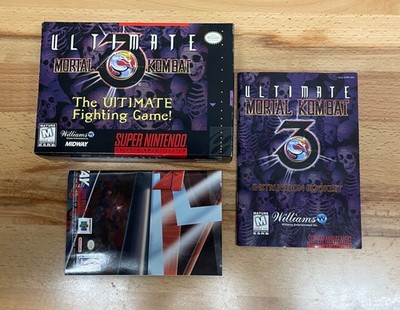 Ultimate Mortal Kombat 3 - SNES Super Nintendo - Box Manual Poster - No Game