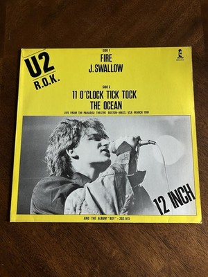 U2 - R.O.K. - Fire / 11 O Clock Tick Tock 12  Vinyl Single 600417-213 1981 VG+