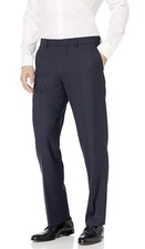 Amazon Essentials Men's Classic-Fit Wrinkle-Resistant Dress Pants Navy 32*28