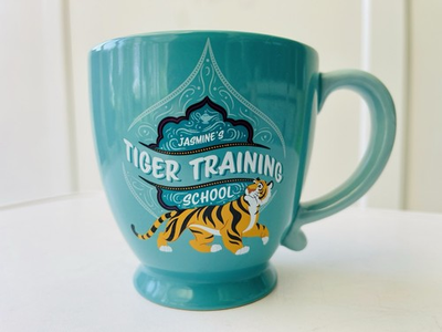 #ad #ad Disney Aladdin Jasmine Tiger Training School Mug Teal Ceramic Cup GBP 8.57