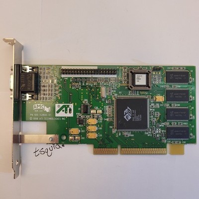 ATI 3D Rage IIC 8MB AGP Video Graphics Card 109-52800-01 AMC Ver 2.0 VGA GPU