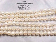 6.5mm Fresh water pearl strands, W068