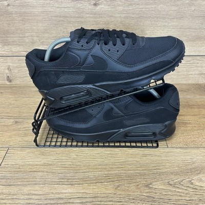 Nike Schuhe Herren Gr. UK 9 Air Max 90 Triple Black Classic Bubble Turnschuhe