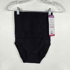 Curveez CUR3739 Size Medium Black Signature Control High Waist Brief Firm NWT