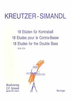 Rodolphe Kreutzer | 18 Etüden für Kontrabass | C.F. Schmidt Musikverlag