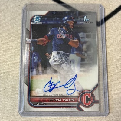 2022 Bowman Chrome GEORGE VALERA 1st Bowman Chrome Autograph #CPA-GV Cleveland