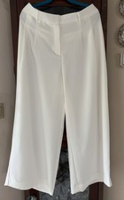 NWT Chico s Women s Size 3R 16 R Ecru Double Pleat Wide Pant
