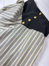 Vintage Handmade 1940s Striped Cotton Bias Cut Yoked Skirt WW2 Era 22 Waist