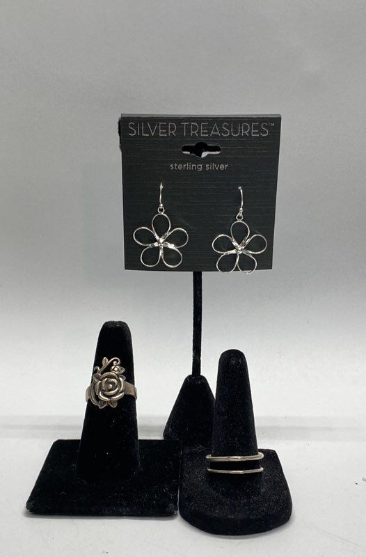 925 Sterling Silver Assorted 4PC Jewelry Bundle 12.75g