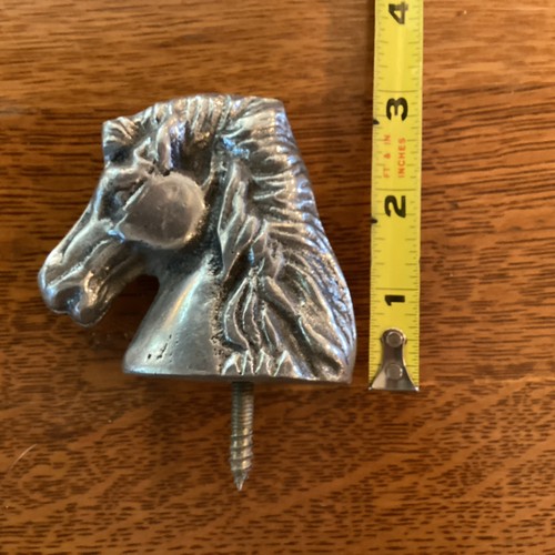 Vintage Pewter HORSE HEAD Topper Finial 3” X 2” Solid And Heavy! - Picture 3 of 4