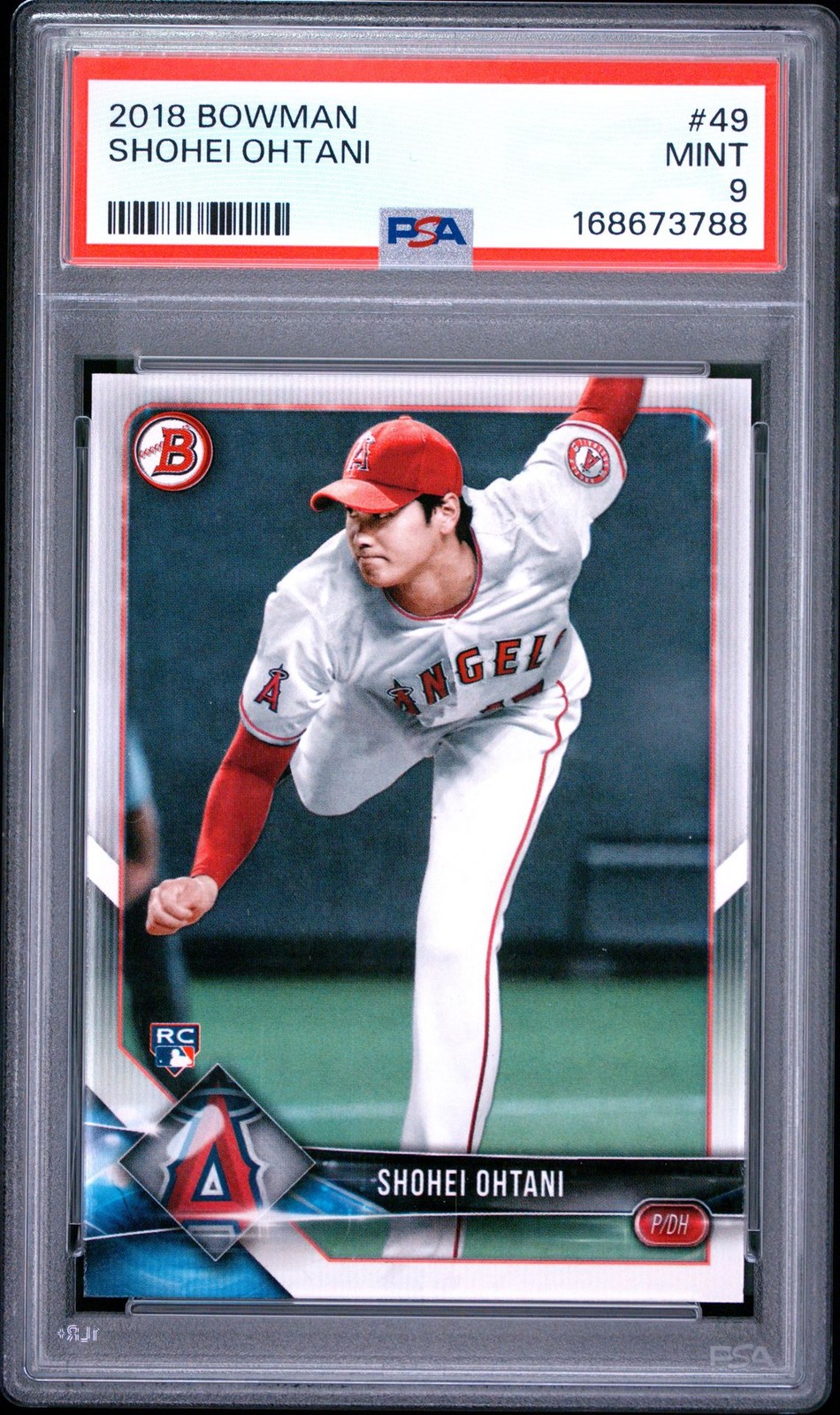 2018 Bowman Baseball Shohei Ohtani Base Paper RC #49 PSA 9