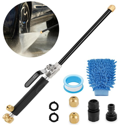 #ad 2025 Upgraded High Pressure Jet Nozzle for Garden Hose 2 Brass Nozzles Black $27.53
