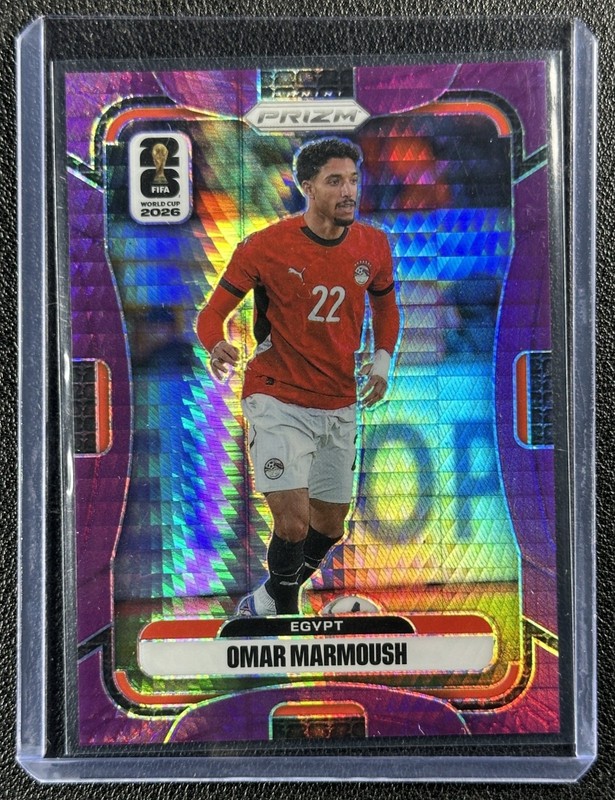 OMAR MARMOUSH 2026 PANINI PRIZM WORLD CUP #224 PURPLE HYPER 53/299 EGYPT