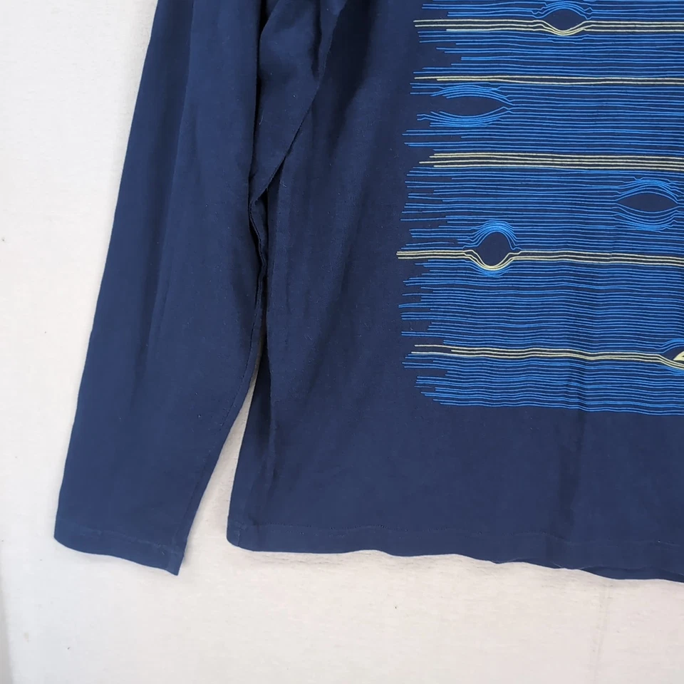 Kathmandu Mens Outdoor Graphic T-Shirt L Navy Blue Long Sleeve Crew Neck Hike - image 4 of 4