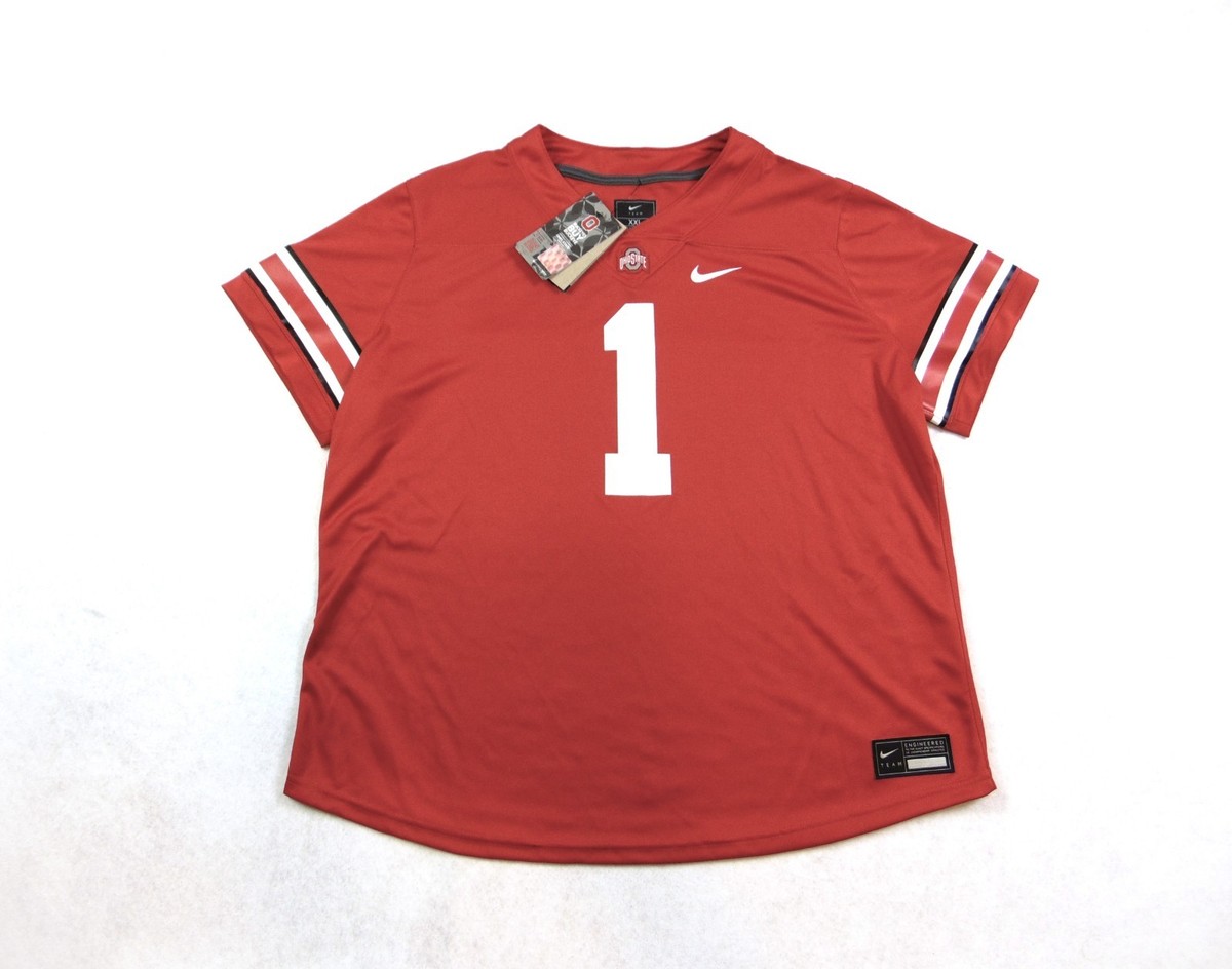 Nike Ohio State Buckeyes OSU Red Womens Football Jersey Sz 2XL NEW