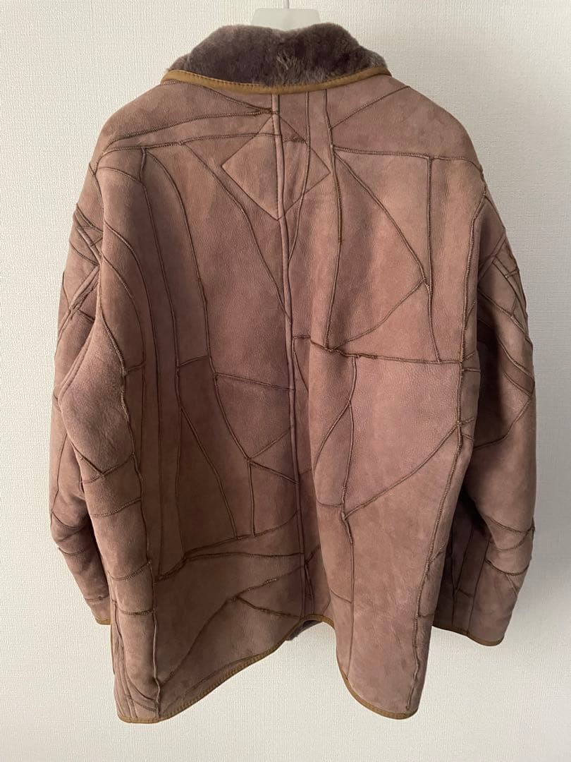 USED HAI SPORTING GEAR PATCHWORK SHEARLING LEATHE… - image 2