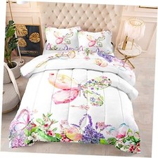 Butterfly Comforter Set - Size, Floral Butterfly Bedding Set Twin Ecbttah019